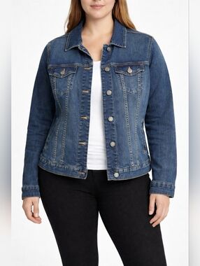 GAP Blue Denim Jacket with Button Front - Size Large